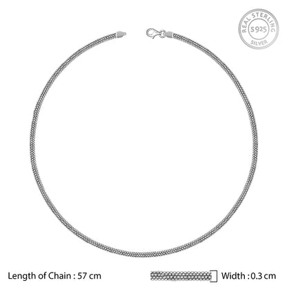 Silver Triple Box Chain for Him