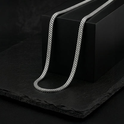 Silver Triple Box Chain for Him