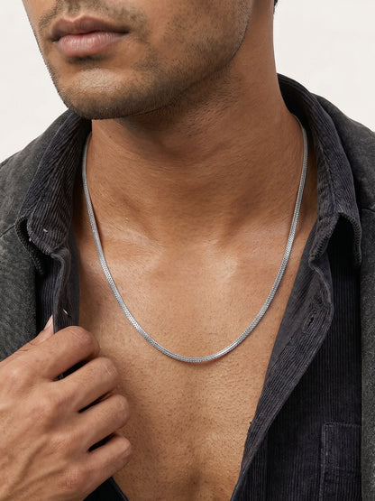 Silver Triple Box Chain for Him