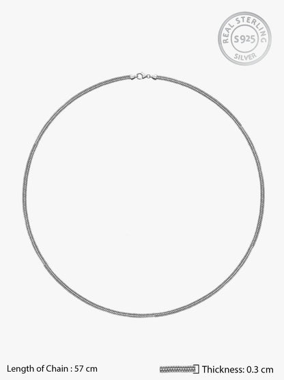 Silver Triple Box Chain for Him