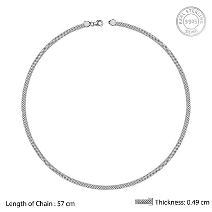 Silver Mesh Chain for Him