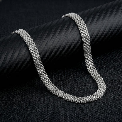 Silver Mesh Chain for Him
