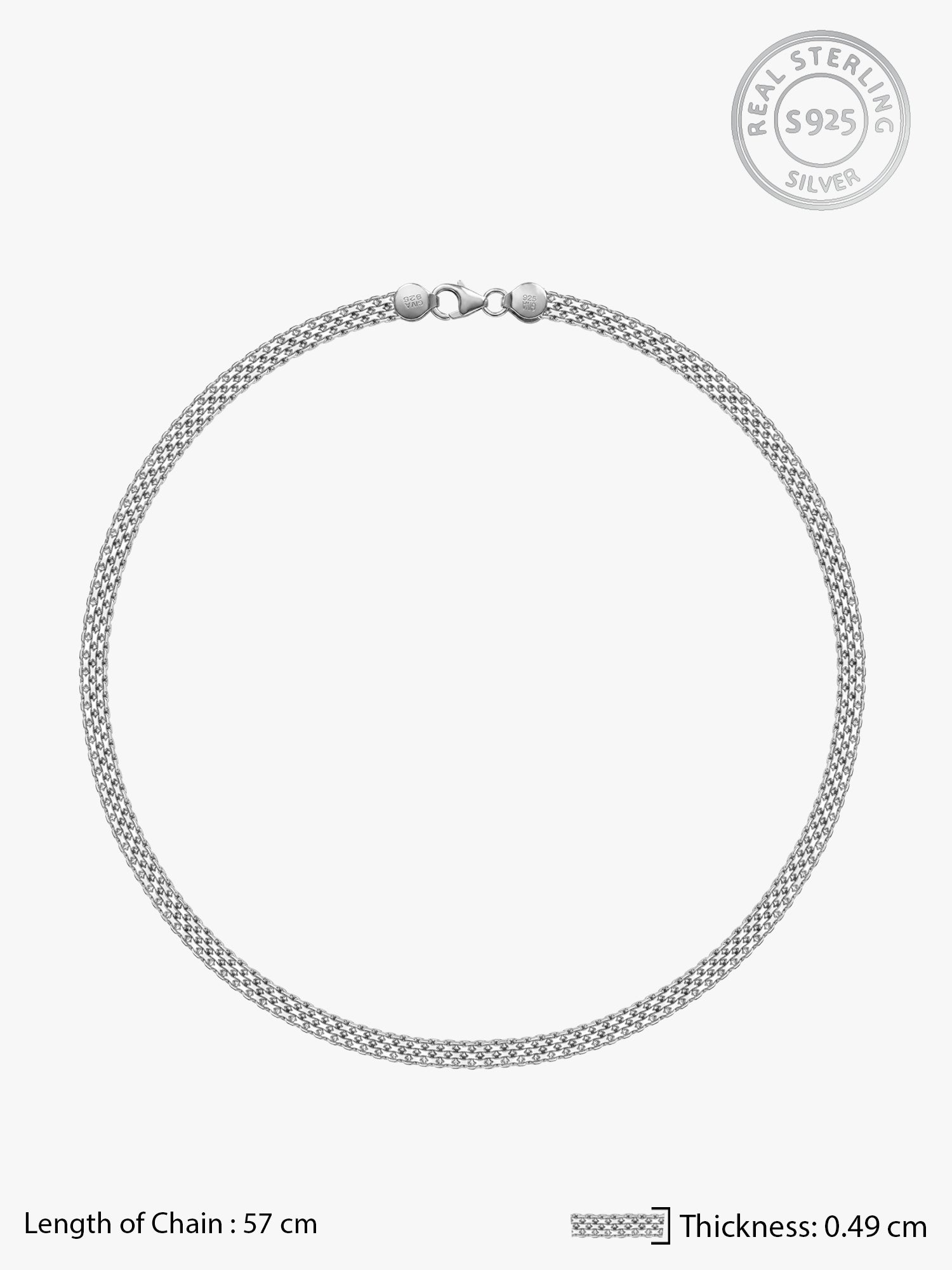 Silver Mesh Chain for Him
