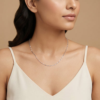 Silver Valentino Sparkle Chain