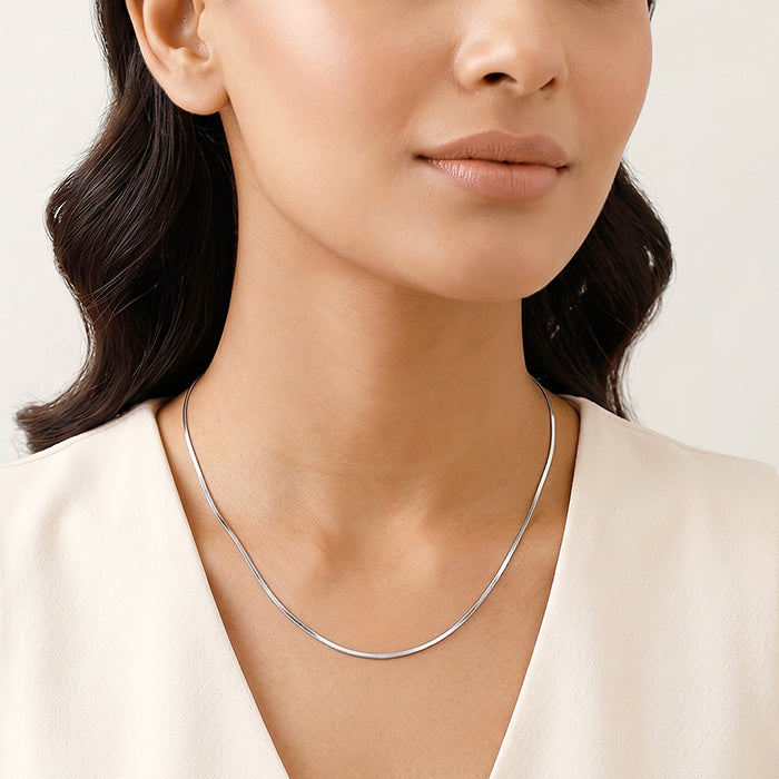 Silver Herringbone Chain