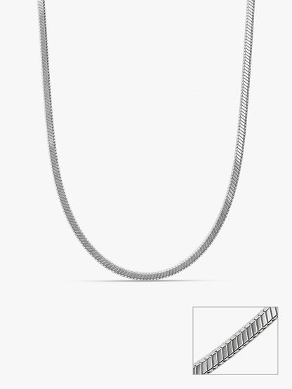 Silver Minimal Snake Kids Chain