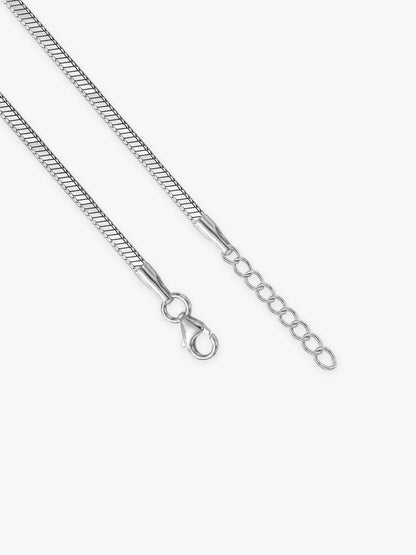 Silver Minimal Snake Kids Chain