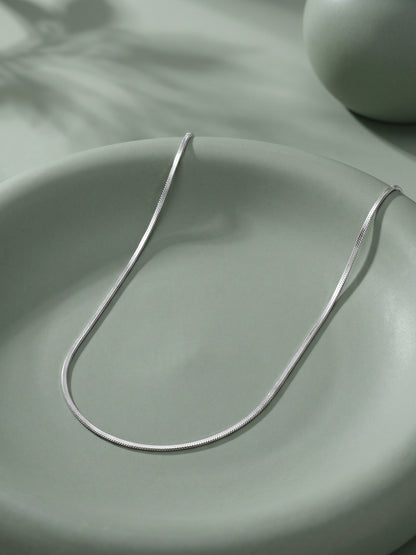 Silver Minimal Snake Kids Chain