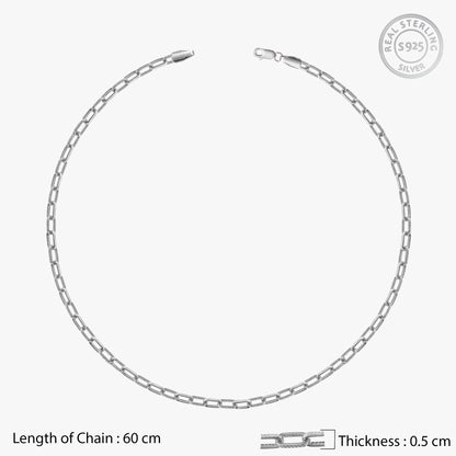 Silver Orion Cable Chain For Him