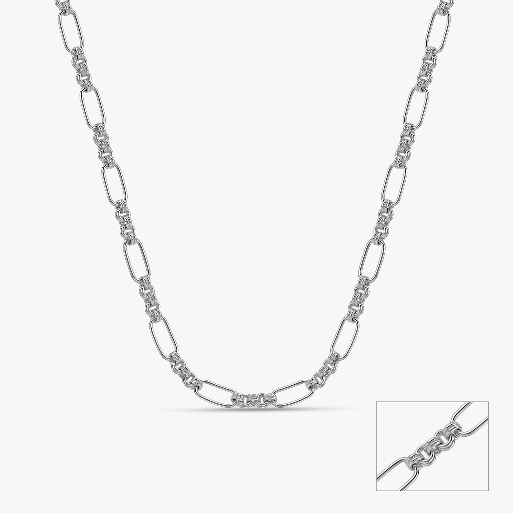 Silver Elio Paperclip Chain For Him