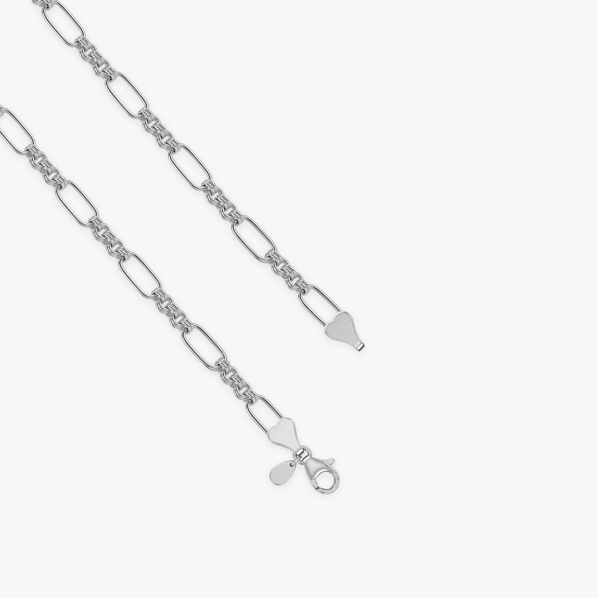 Silver Elio Paperclip Chain For Him