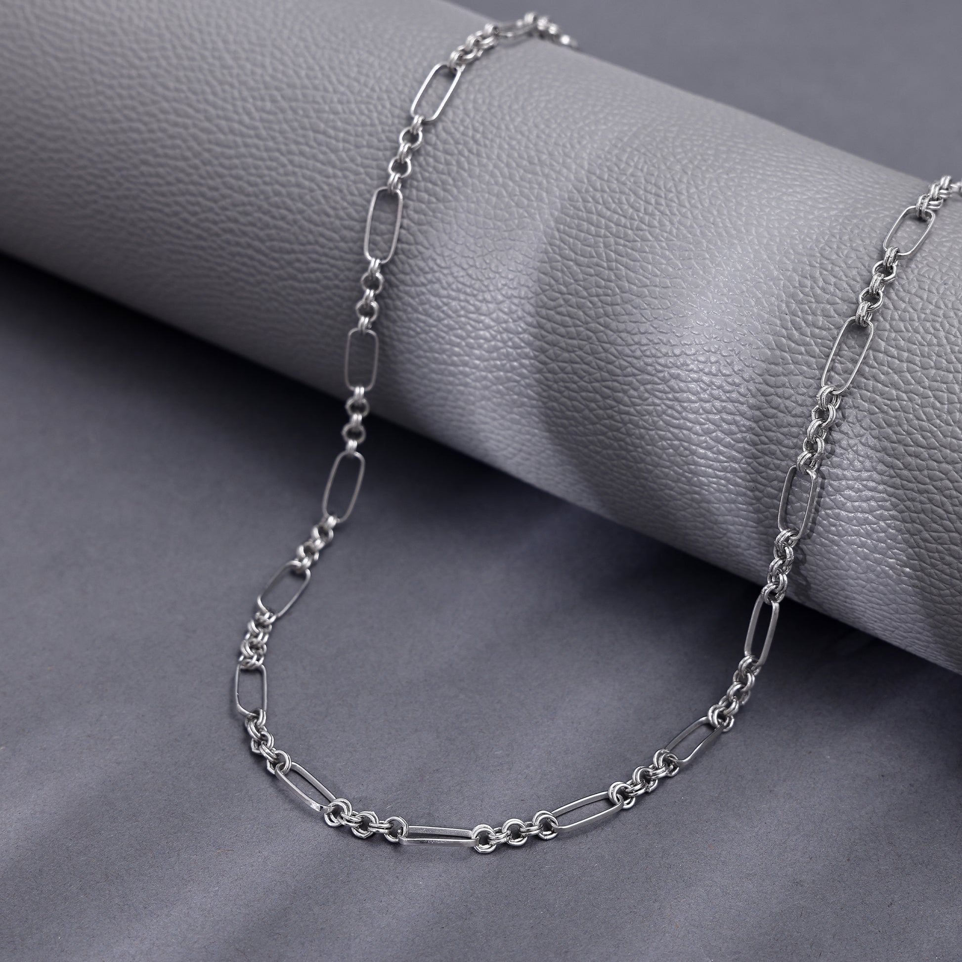 Silver Elio Paperclip Chain For Him