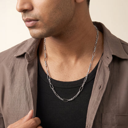 Silver Elio Paperclip Chain For Him