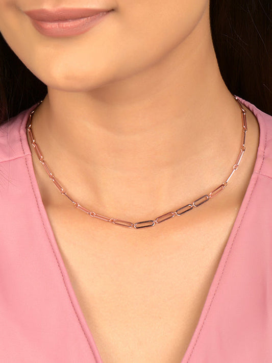 Kriti Sanon Rose Gold Elongated Link Chain Necklace