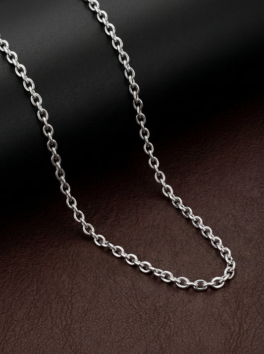 Silver Subtle Link Chain For Him