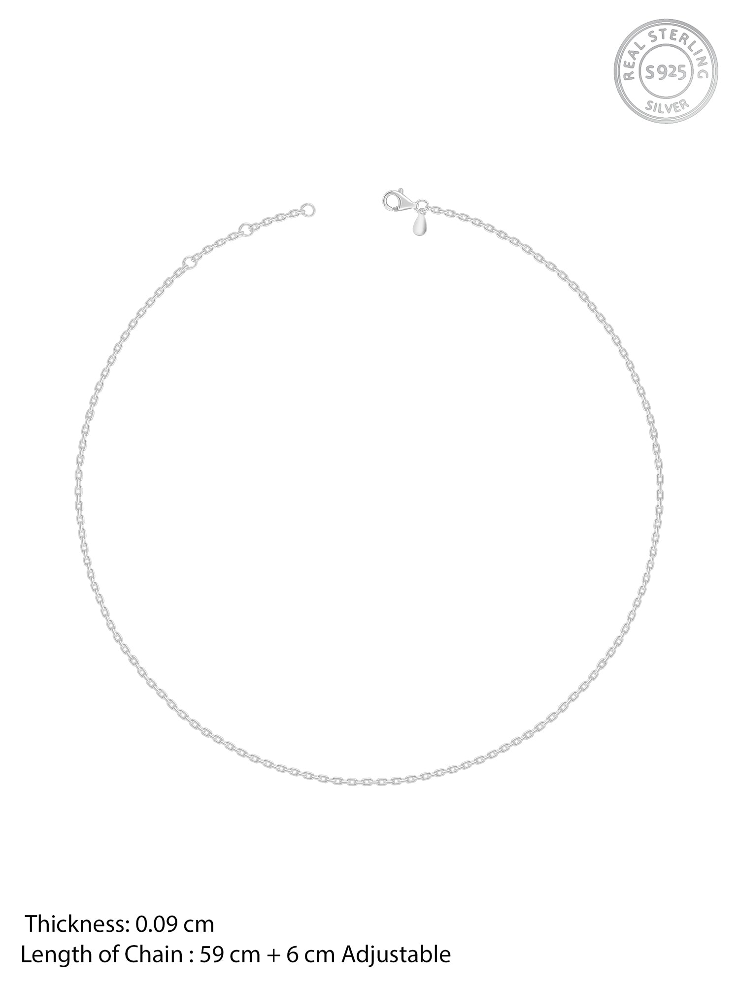 Silver Subtle Link Chain For Him