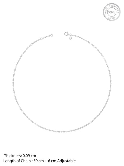 Silver Subtle Link Chain For Him