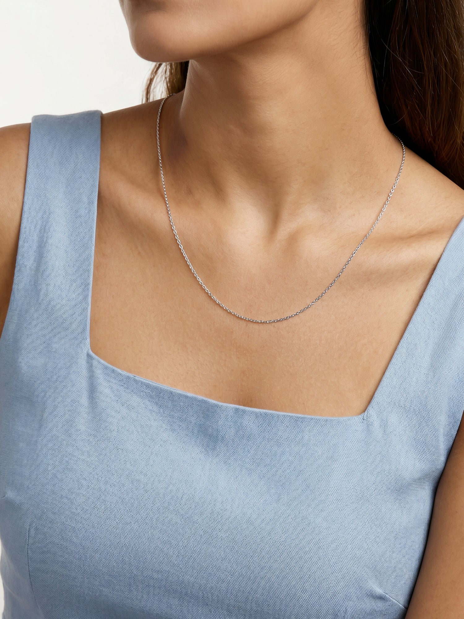 Silver Subtle Link Chain For Him