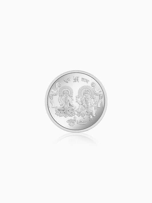 999 Silver Goddess Lakshmi and Lord Ganesh Coin - 10 g