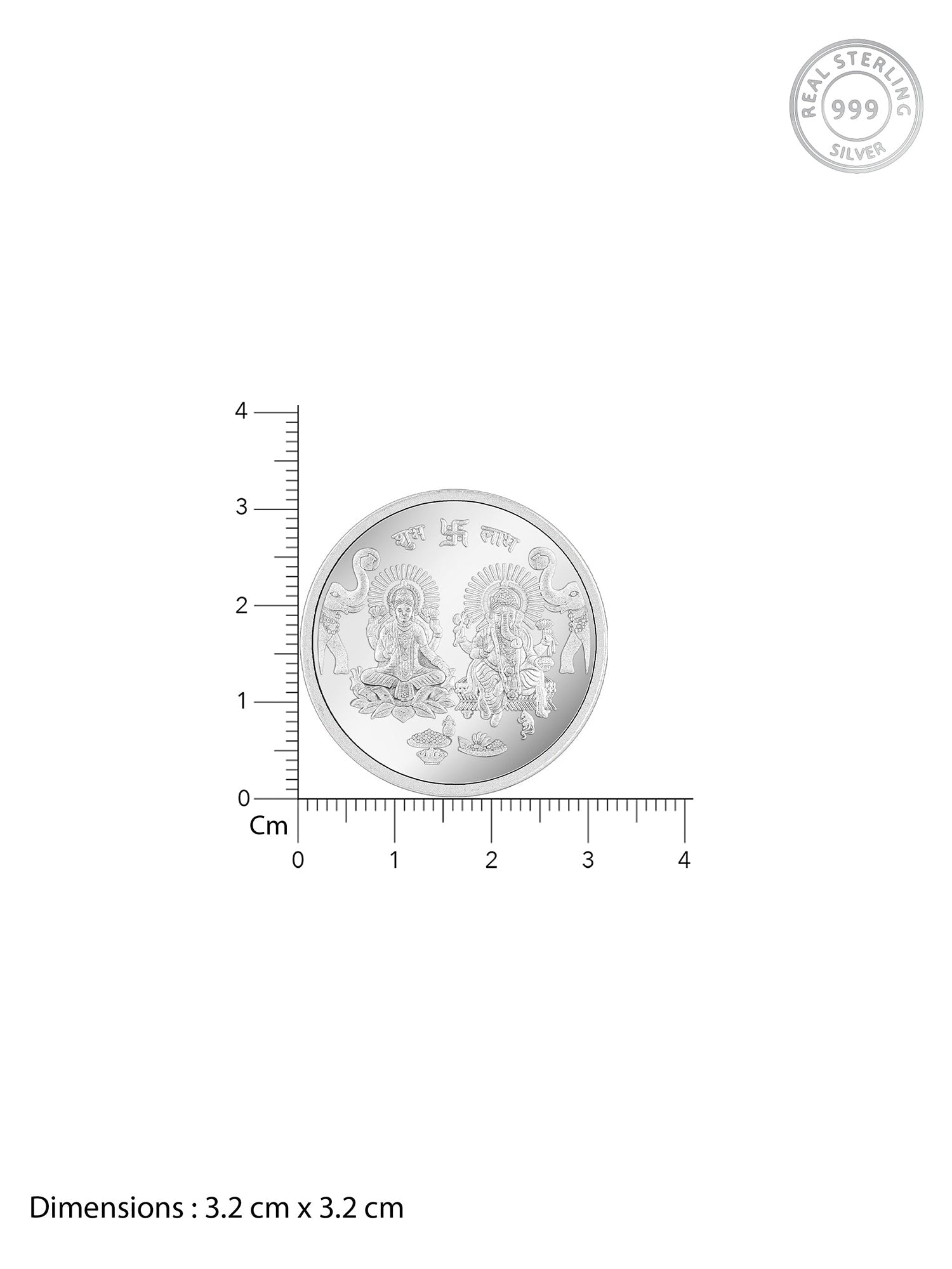 999 Silver Goddess Lakshmi and Lord Ganesh Coin - 10 g
