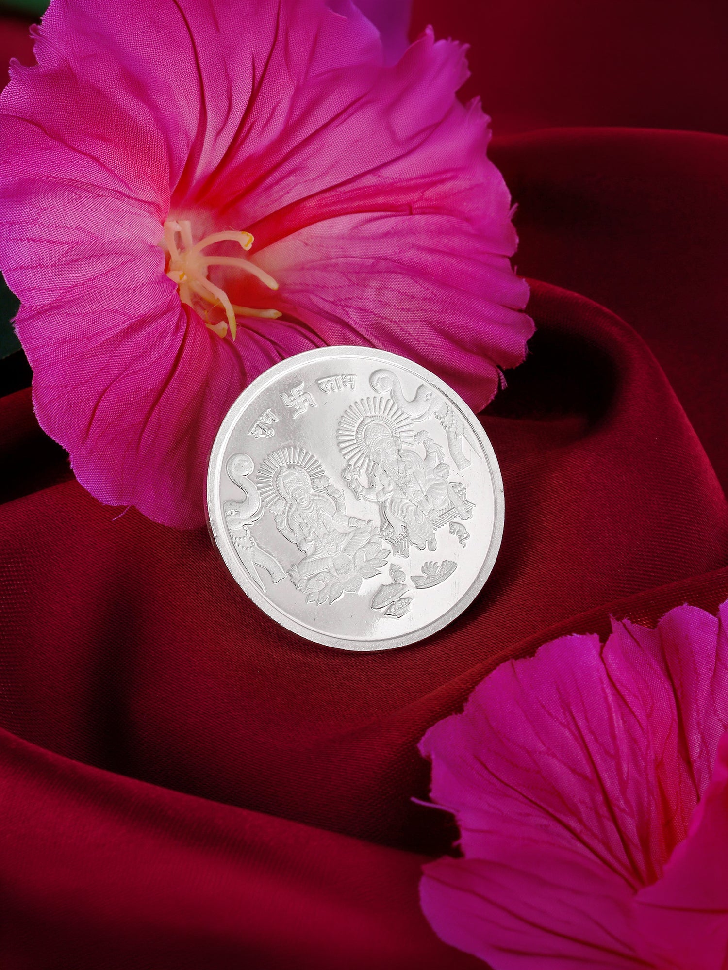 999 Silver Goddess Lakshmi and Lord Ganesh Coin - 10 g