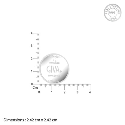 999 Silver Goddess Lakshmi Coin - 5 g