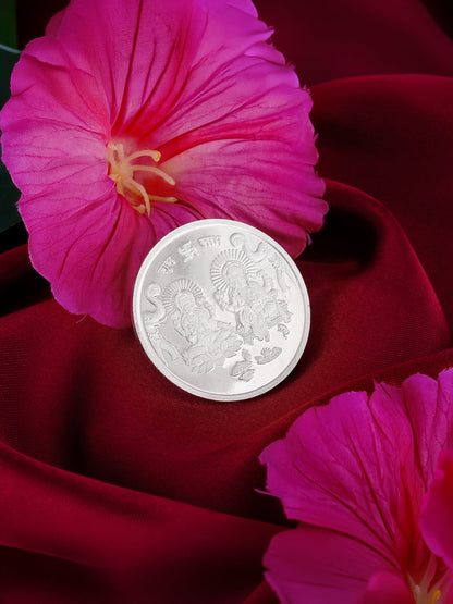 Goddess Lakshmi and Lord Ganesh Silver Coin - 5 g