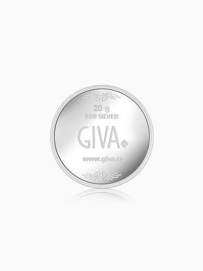 Silver Ganesh Mantra Coin