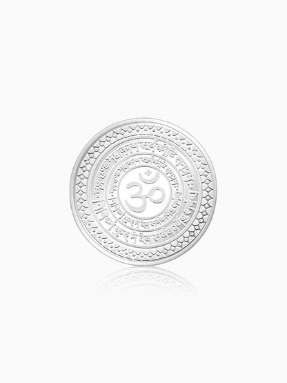 Silver Ganesh Mantra Coin