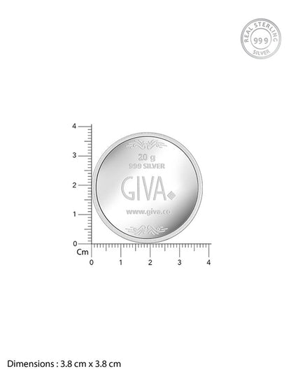 Silver Ganesh Mantra Coin
