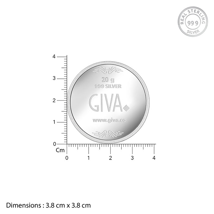 Silver Ganesh Mantra Coin
