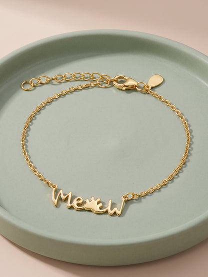 Golden Pretty Kitty Bracelet