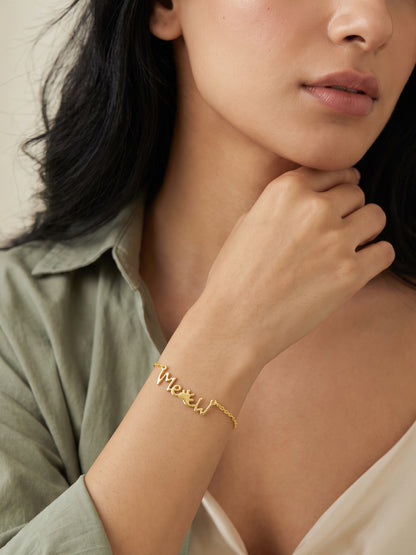 Golden Pretty Kitty Bracelet