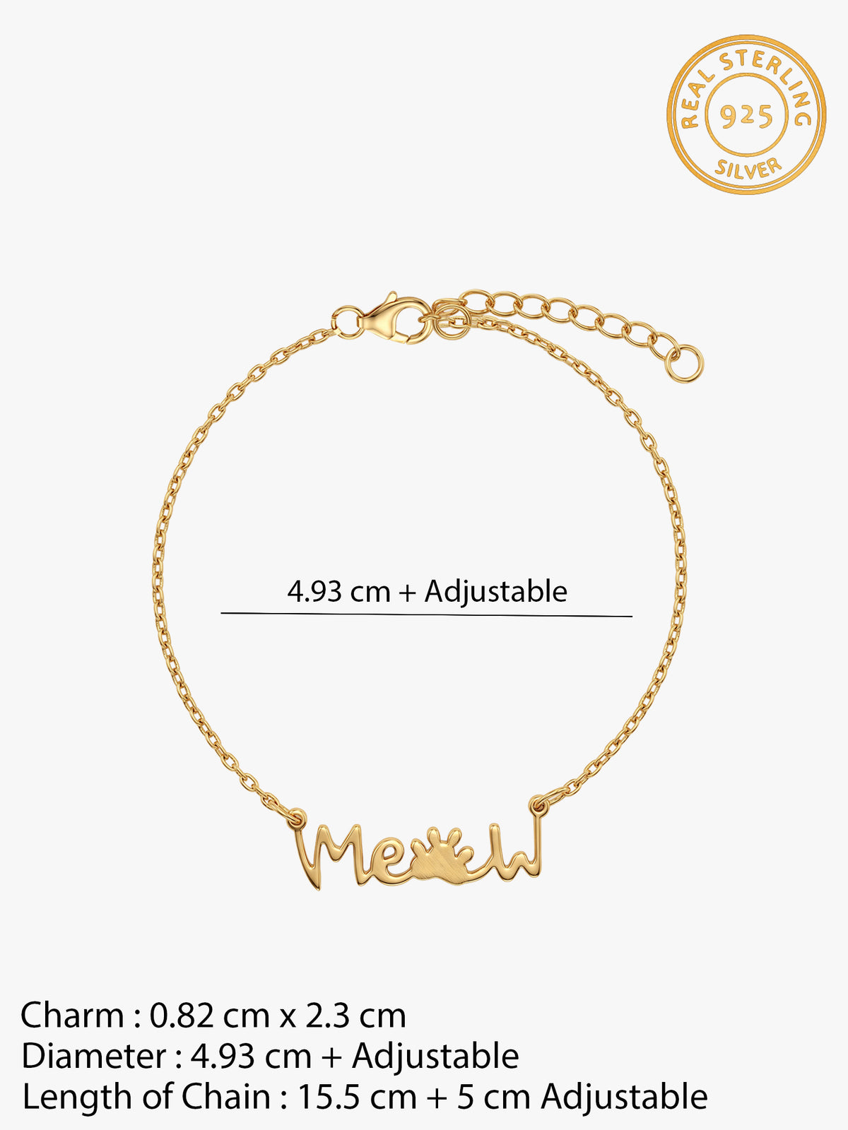 Golden Pretty Kitty Bracelet