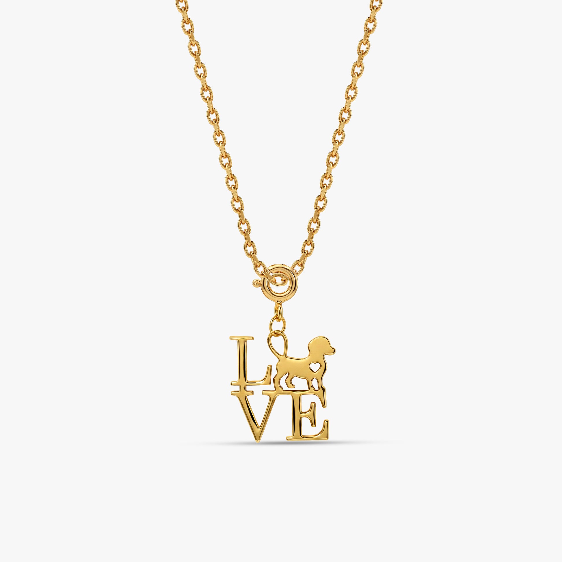 Golden Furrocious Pendant With Link Chain