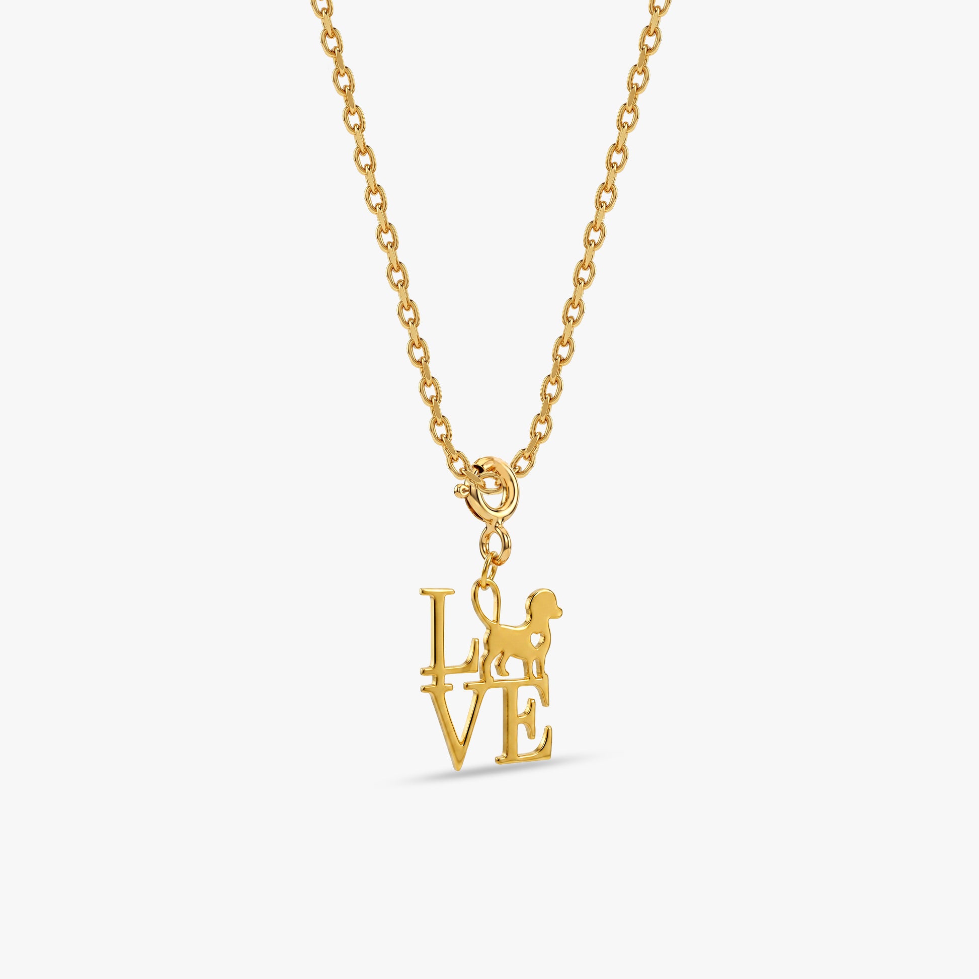 Golden Furrocious Pendant With Link Chain