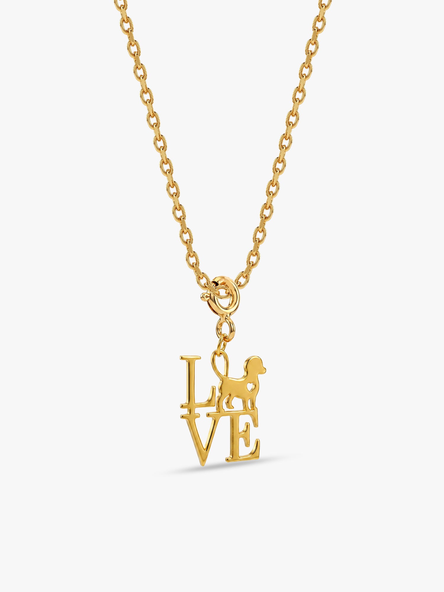 Golden Furrocious Pendant With Link Chain