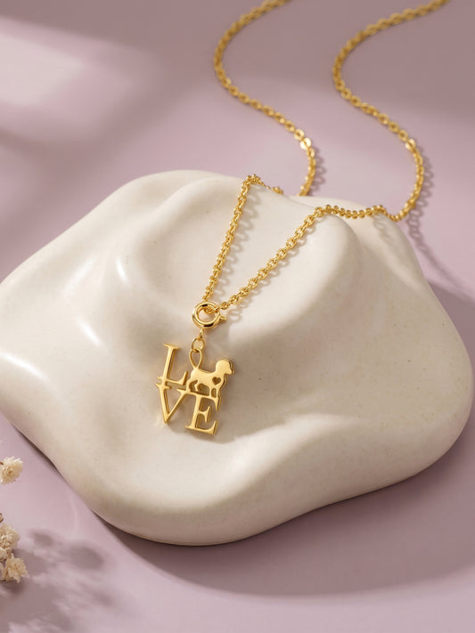 Golden Furrocious Pendant With Link Chain