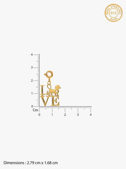 Golden Furrocious Pendant With Link Chain
