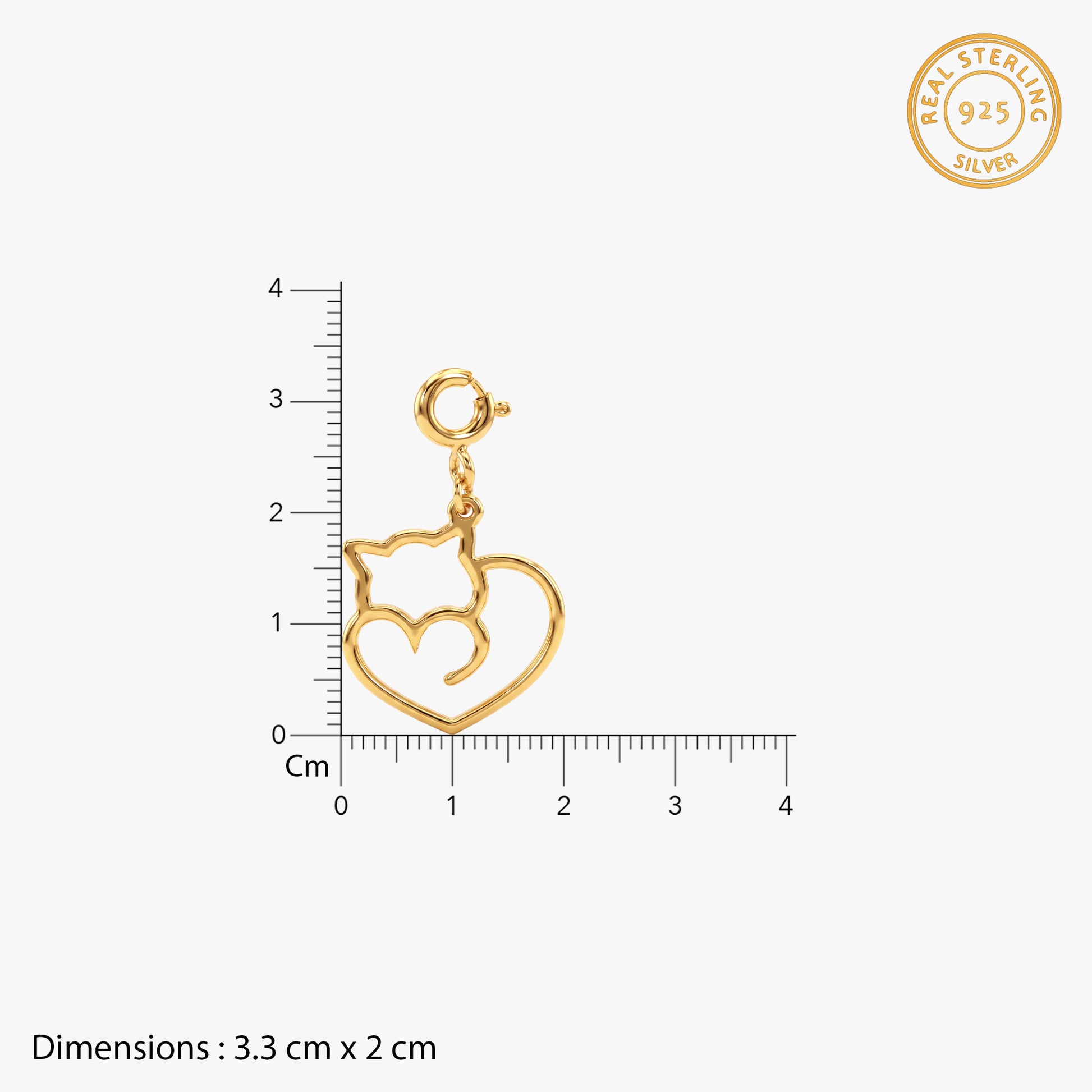 Golden Purr Promise Pendant With Link Chain