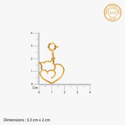 Golden Purr Promise Pendant With Link Chain