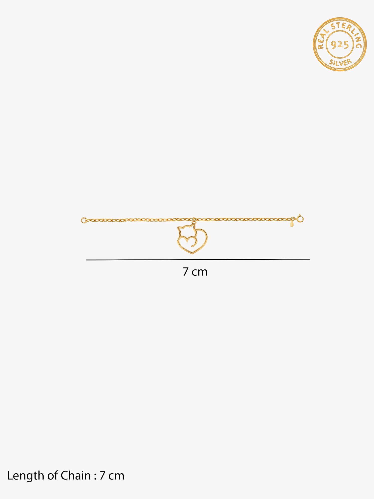 Golden Purr Promise Pendant With Link Chain