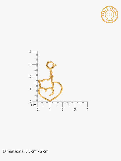 Golden Purr Promise Pendant With Link Chain