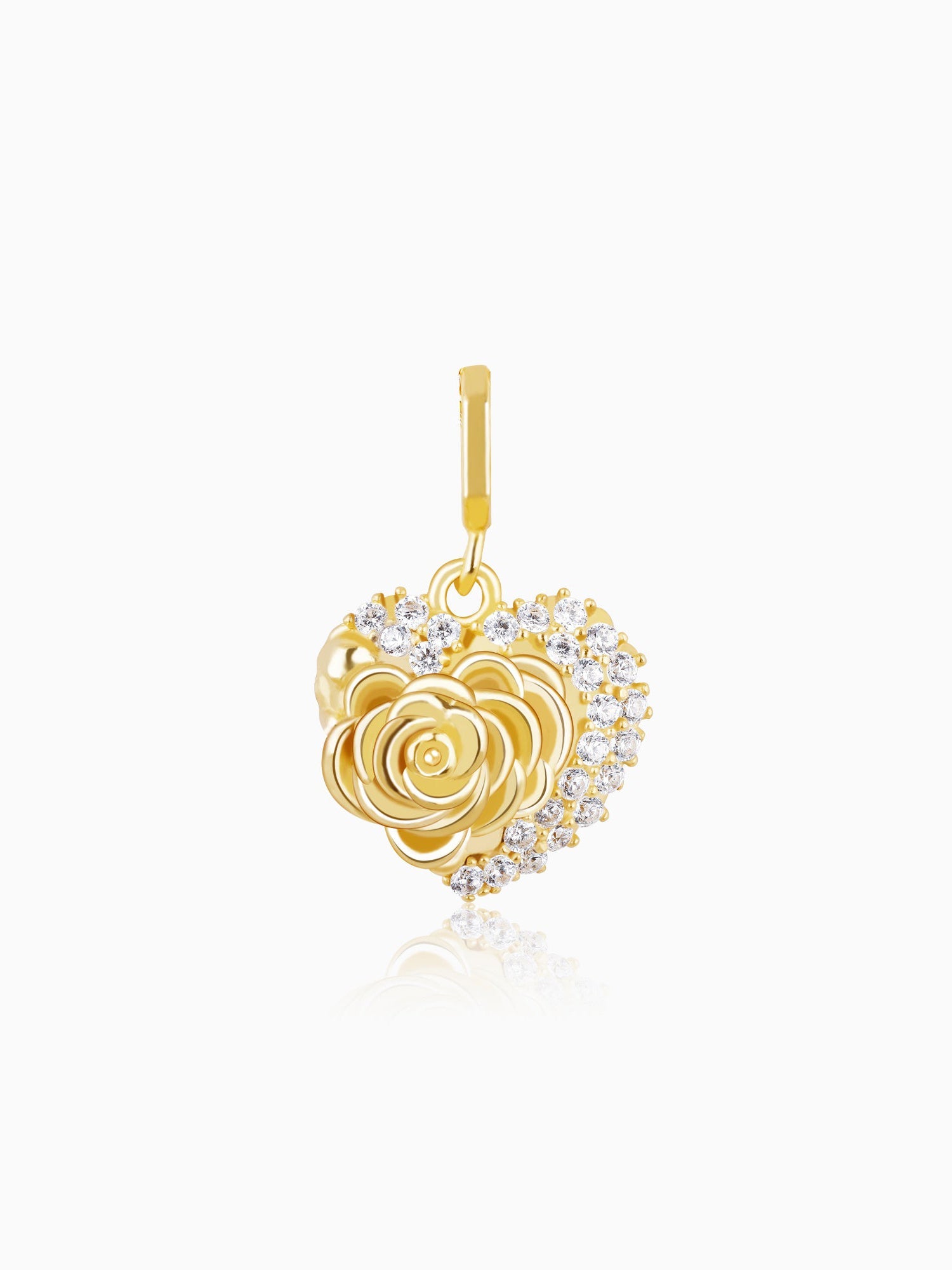 Golden A Rose For You Charm