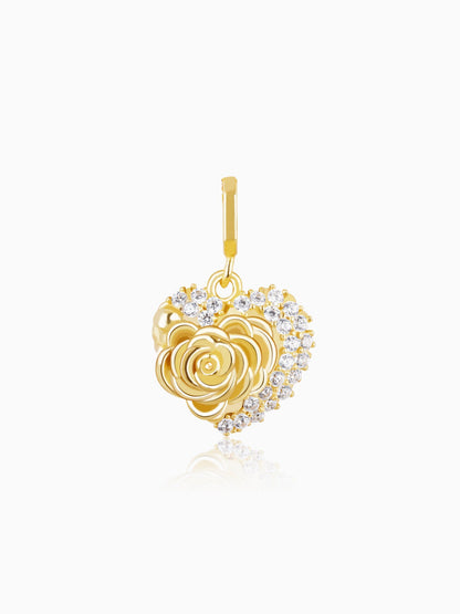 Golden A Rose For You Charm