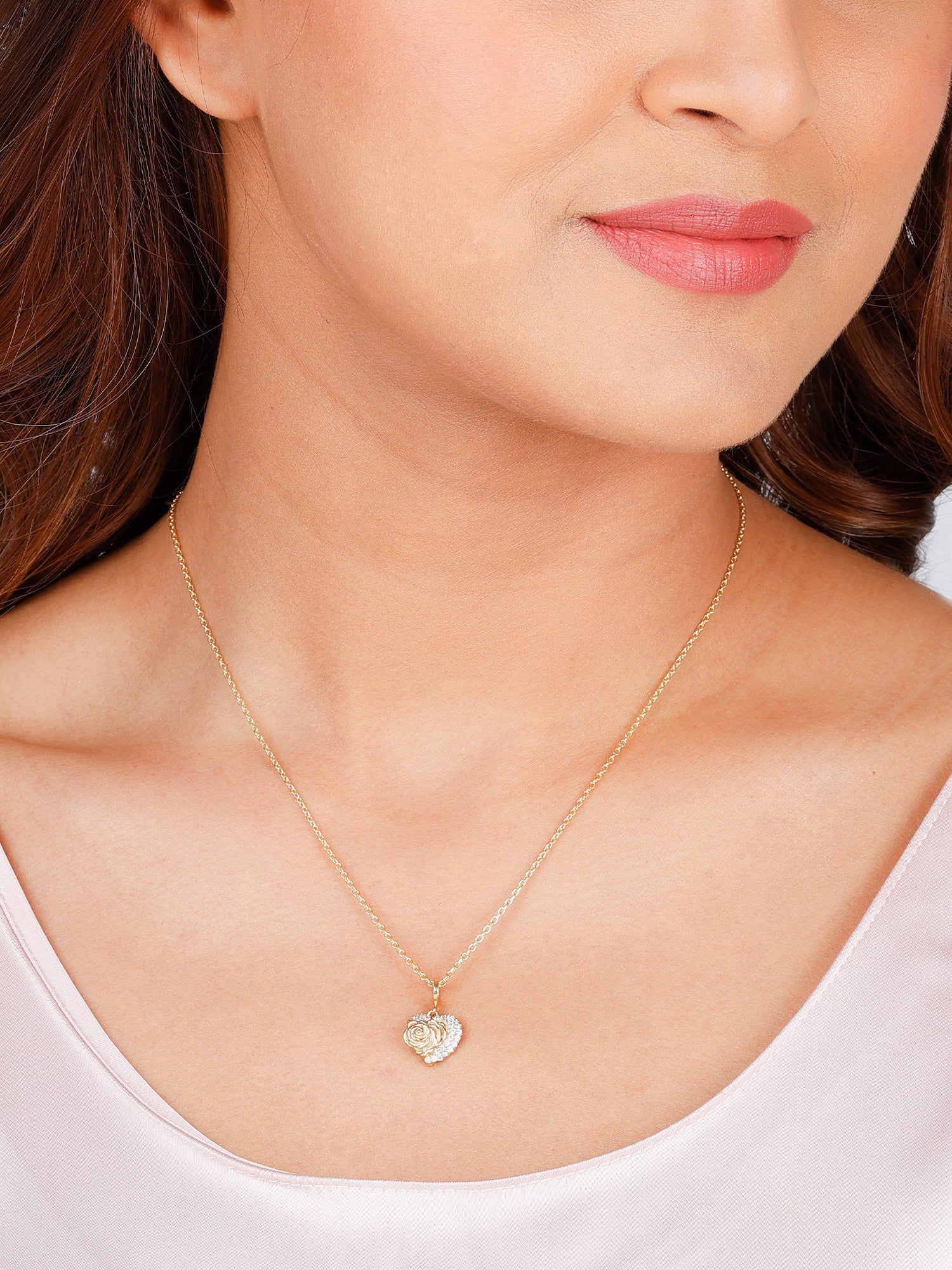 Golden A Rose For You Charm