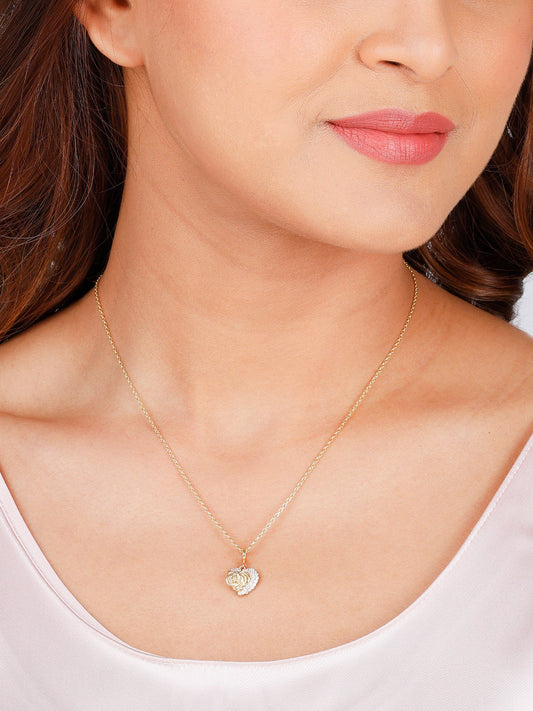 Golden A Rose For You Charm