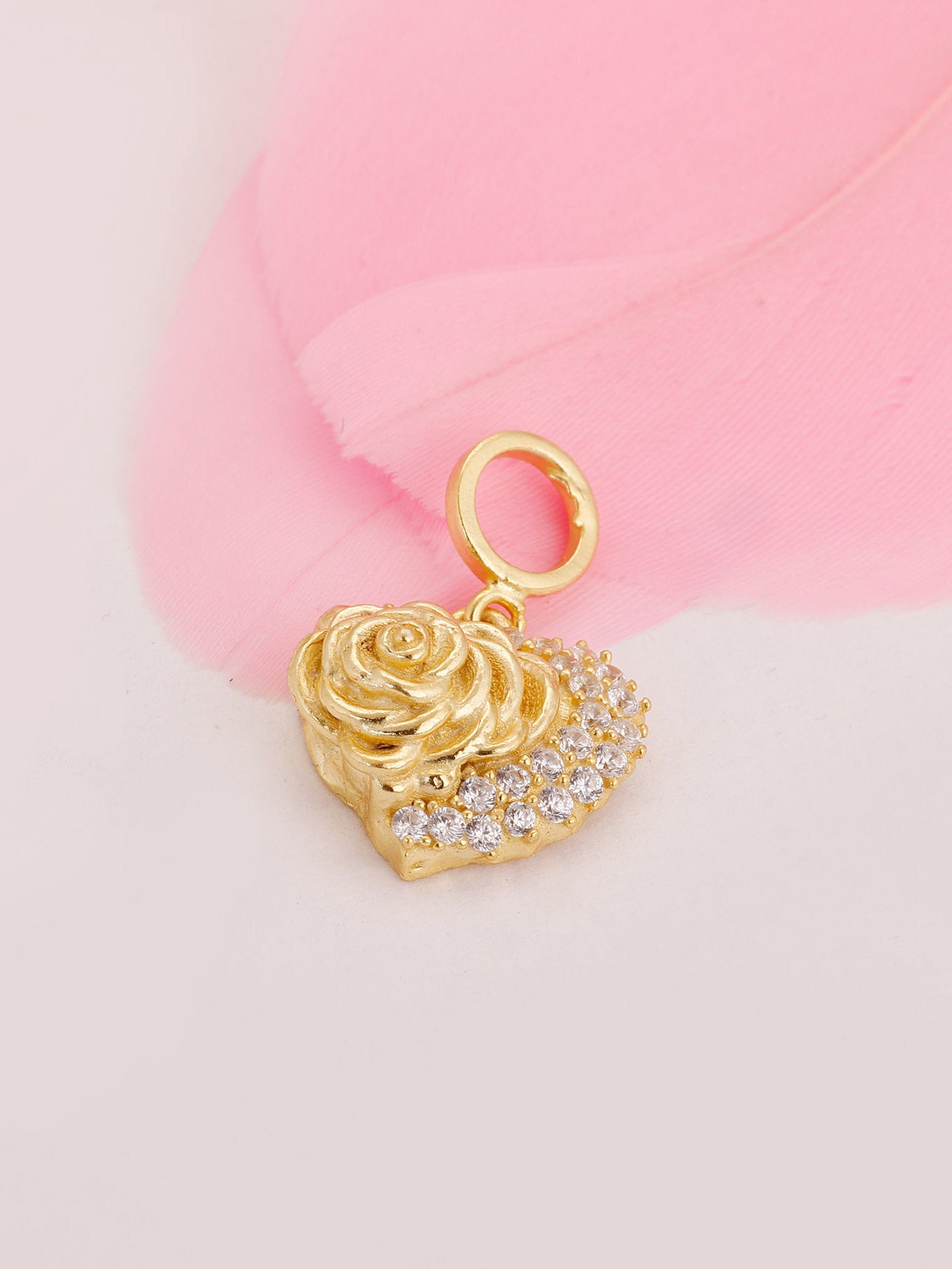 Golden A Rose For You Charm