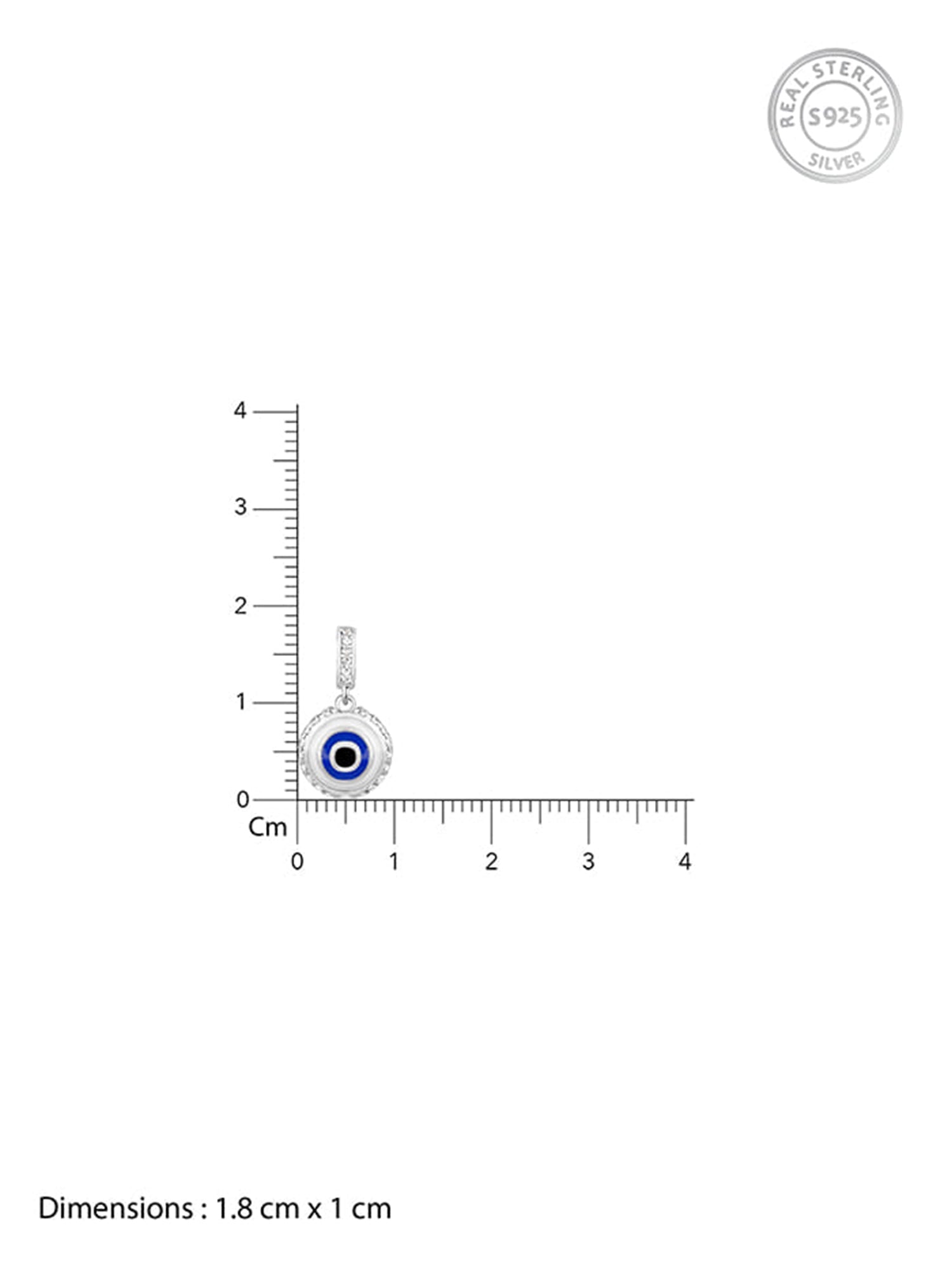 Silver Evil Eye Charm