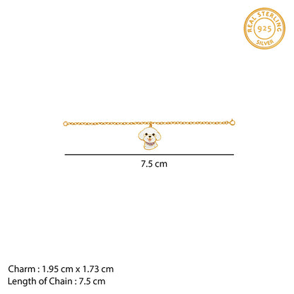 Golden Furwhirl Charm & Bracelet Set